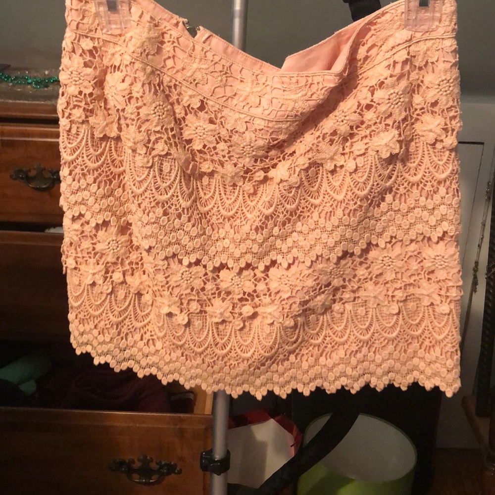 Pale pink skirt